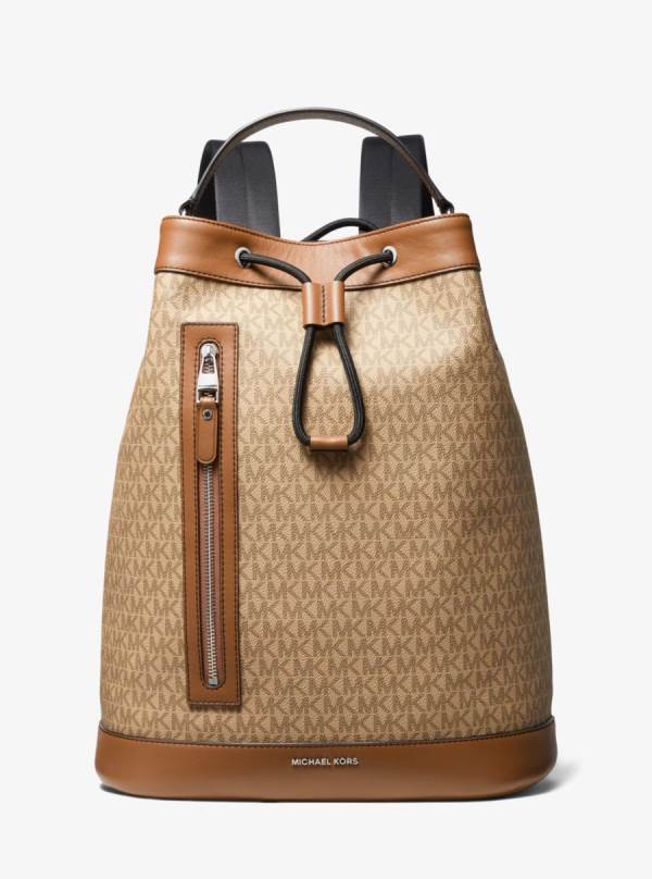 Panske Batohy Michael Kors Hudson Logo Hnede - Tasky Michael Kors Levně | NVUDE-6948